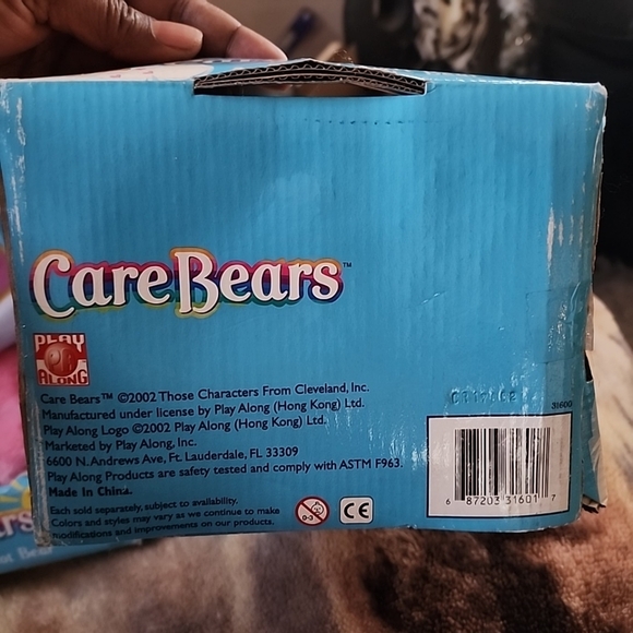 Vintage 2002 Care Bear Love-a-Lot Plush Bundle w/ VHS Tapes & Keychains - Picture 8 of 16